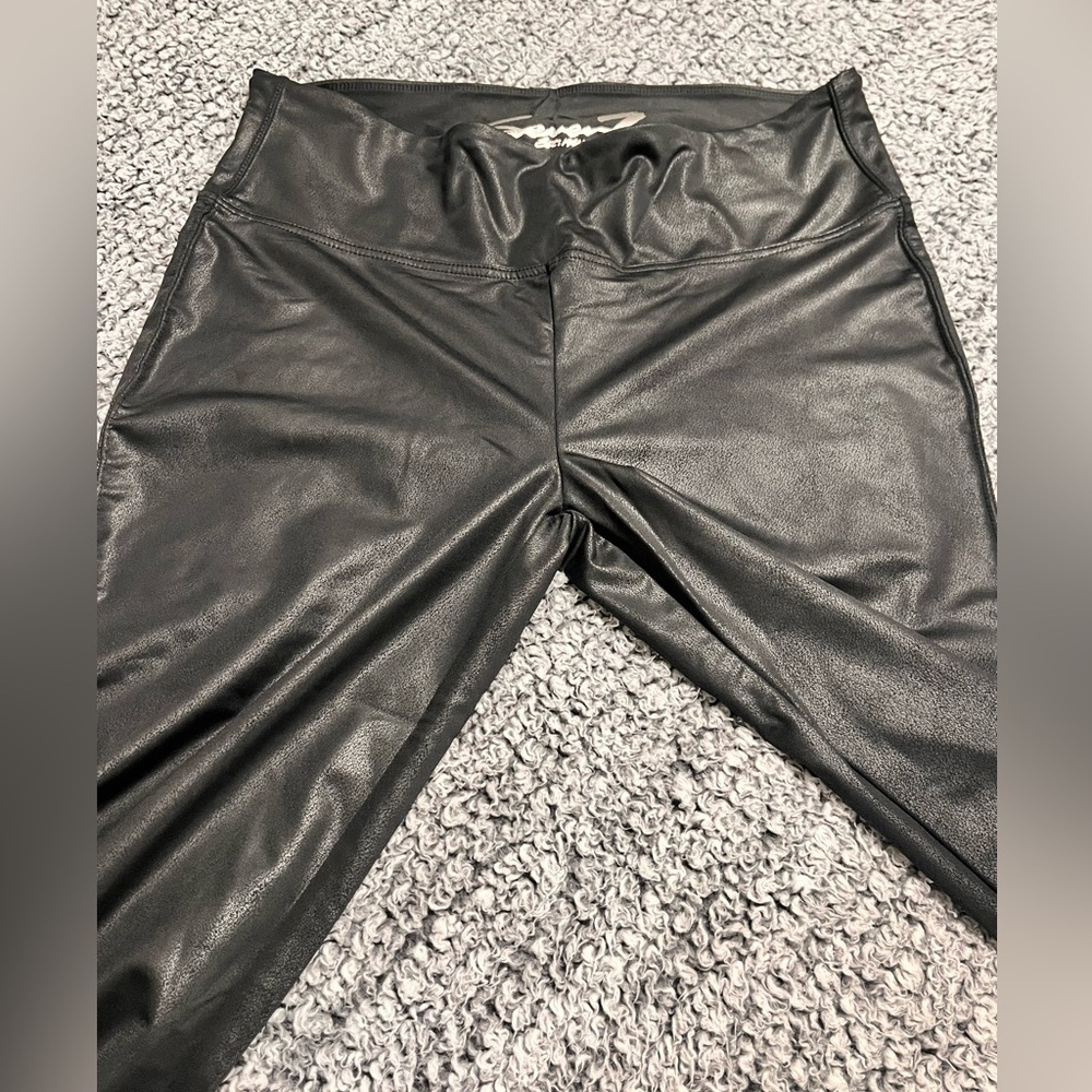 Seven 7 Black Faux Leather Leggings - Picture 2 of 8